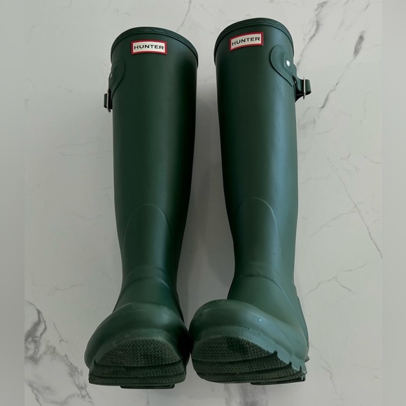 Hunter Women's Original Tall Rain Boots Green - Picture 3 of 6
